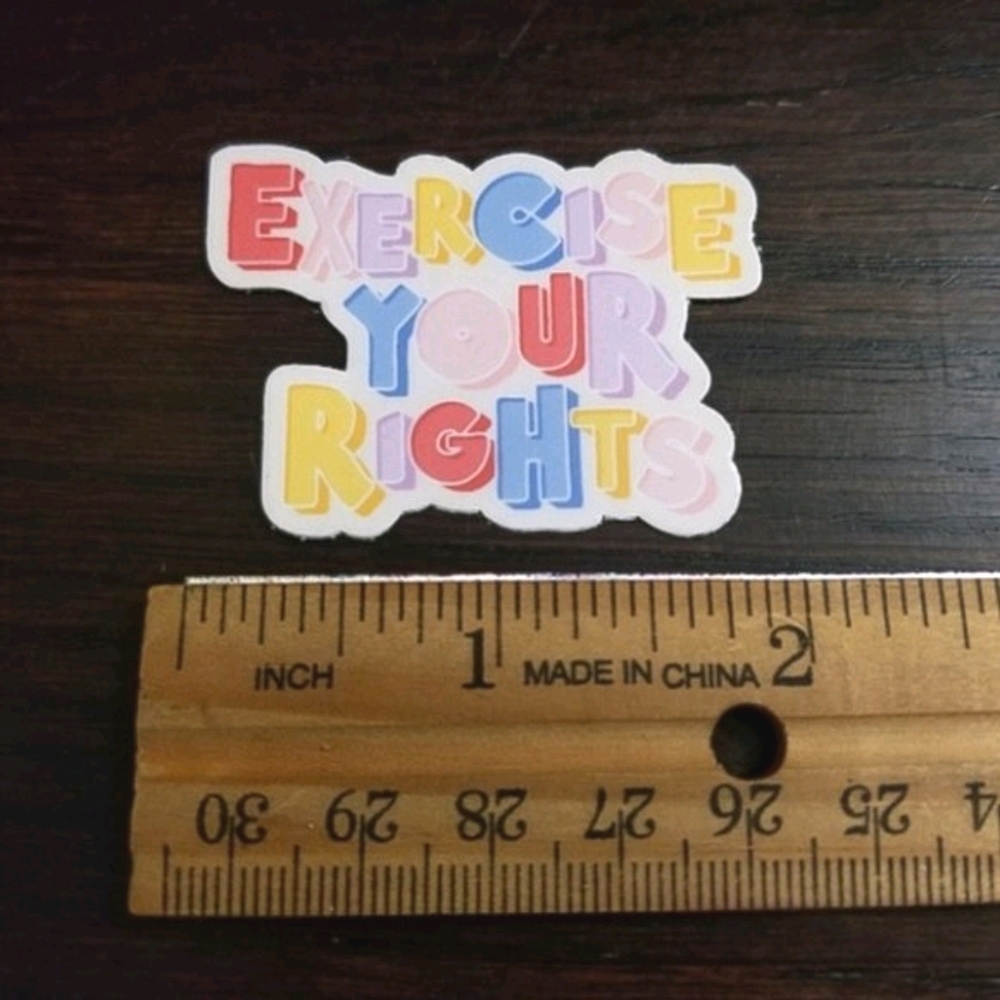 Sticker: Exercise Your Rights - 2" Multicolor - Picture 2 of 2
